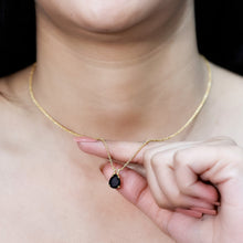 Load image into Gallery viewer, Pear Shaped 2.75 Carat Lab Grown Black Diamond Teardrop Necklace with Chain