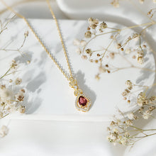 Load image into Gallery viewer, Natural Pink Tourmaline and Diamond Wedding Necklace for Bride