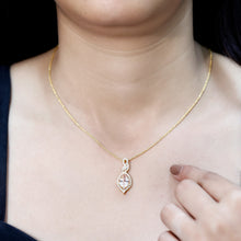 Load image into Gallery viewer, Certified 1.75 Carat Morganite Teardrop Necklace with Diamond