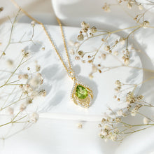 Load image into Gallery viewer, Designer 2.2 Carat Peridot Necklace with Lab Diamond
