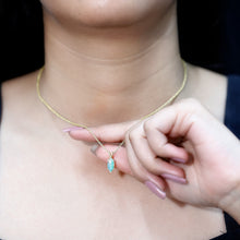 Load image into Gallery viewer, Yellow Gold Plated 1 Carat Marquise Ethiopian Opal Pendant Necklace with Chain