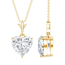 Load image into Gallery viewer, Certified 3.4 Carat Moissanite Heart Necklace for Women