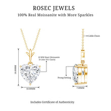 Load image into Gallery viewer, Certified 3.4 Carat Moissanite Heart Necklace for Women