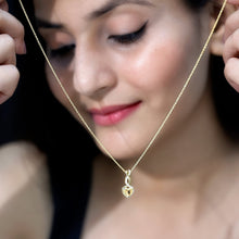 Load image into Gallery viewer, Certified 1 Carat Citrine Diamond Infinity Heart Necklace with Silver Chain