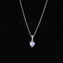 Load image into Gallery viewer, Yellow Gold Plated Silver 0.5 Carat Moissanite Heart Pendant with Chain