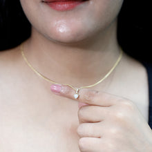 Load image into Gallery viewer, Yellow Gold Plated Silver 0.5 Carat Moissanite Heart Pendant with Chain