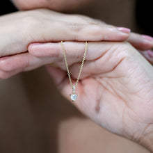 Load image into Gallery viewer, Yellow Gold Plated Silver 0.5 Carat Moissanite Heart Pendant with Chain
