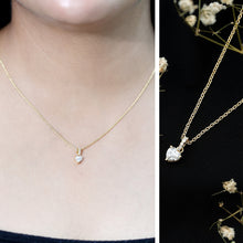 Load image into Gallery viewer, Yellow Gold Plated Silver 0.5 Carat Moissanite Heart Pendant with Chain