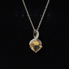 Load image into Gallery viewer, Cushion Cut 2.2 Carat Citrine Infinity Necklace with Silver Chain