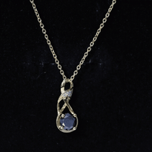 Load image into Gallery viewer, 1 Carat Black and White Diamond Infinity Necklace with Silver Chain