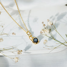 Load image into Gallery viewer, 1 Carat Black and White Diamond Infinity Necklace with Silver Chain
