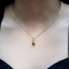 Load image into Gallery viewer, 1 Carat Black and White Diamond Infinity Necklace with Silver Chain