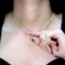 Load image into Gallery viewer, 1 Carat Black and White Diamond Infinity Necklace with Silver Chain