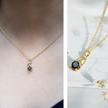 Load image into Gallery viewer, 1 Carat Black and White Diamond Infinity Necklace with Silver Chain