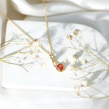 Load image into Gallery viewer, 1 Carat Lab Grown Orange Sapphire Infinity Pendant Necklace with Diamond