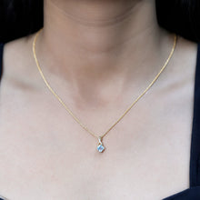 Load image into Gallery viewer, 0.5 CT Cushion Cut Sky Blue Topaz Infinity Necklace with Silver Chain