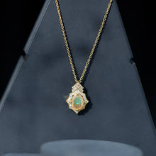 Load image into Gallery viewer, Natural 2 Carat Ethiopian Opal Vintage Necklace with Diamond