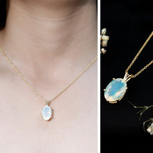Load image into Gallery viewer, 5.63 Carat Oval Shaped Huge Ethiopian Opal Necklace with Chain