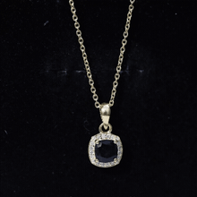 Load image into Gallery viewer, 1.8 Carat Lab Grown Black and White Diamond Halo Necklace with Silver Chain