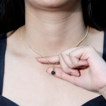 Load image into Gallery viewer, Natural 1.45 Carat Black Diamond Solitaire Necklace with Silver Chain