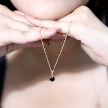 Load image into Gallery viewer, Natural 1.45 Carat Black Diamond Solitaire Necklace with Silver Chain