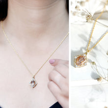 Load image into Gallery viewer, Vintage Inspired 2.5 Carat Morganite Bridal Necklace with Diamond Halo