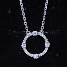 Load image into Gallery viewer, Sterling Silver Moissanite Eternity Necklace With Chain