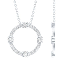 Load image into Gallery viewer, Sterling Silver Moissanite Eternity Necklace With Chain
