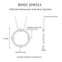 Load image into Gallery viewer, Sterling Silver Moissanite Eternity Necklace With Chain