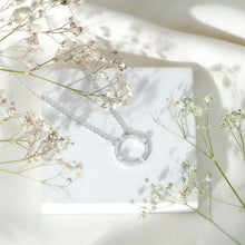 Load image into Gallery viewer, Sterling Silver Moissanite Eternity Necklace With Chain