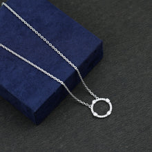 Load image into Gallery viewer, Sterling Silver Moissanite Eternity Necklace With Chain