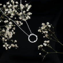 Load image into Gallery viewer, Sterling Silver Moissanite Eternity Necklace With Chain