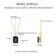 Load image into Gallery viewer, Genuine 1.68 Carat Black Diamond Solitaire Necklace for Women