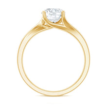 Load image into Gallery viewer, Certified Solitaire Moissanite Bypass Engagement Ring