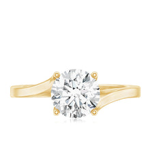 Load image into Gallery viewer, Certified Solitaire Moissanite Bypass Engagement Ring
