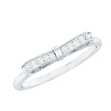 Load image into Gallery viewer, Natural Diamond Bow Promise Ring for Women