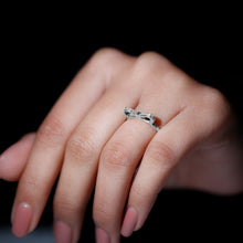 Load image into Gallery viewer, Natural Diamond Bow Promise Ring for Women