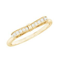 Load image into Gallery viewer, Natural Diamond Bow Promise Ring for Women
