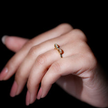 Load image into Gallery viewer, Natural Diamond Bow Promise Ring for Women
