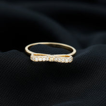 Load image into Gallery viewer, Natural Diamond Bow Promise Ring for Women