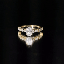 Load image into Gallery viewer, Oval Moissanite Solitaire Engagement Ring in Claw Setting
