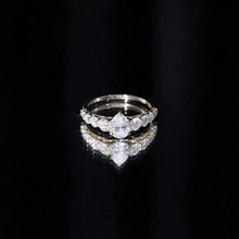 Load image into Gallery viewer, Perfect Pear Engagement Ring with Moissanite