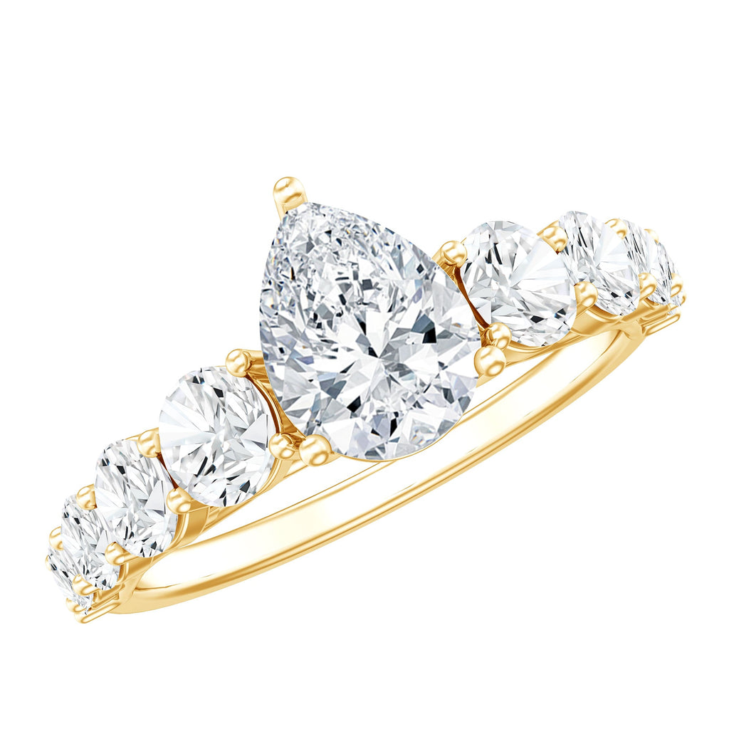 Perfect Pear Engagement Ring with Moissanite