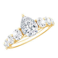 Load image into Gallery viewer, Perfect Pear Engagement Ring with Moissanite
