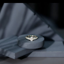 Load image into Gallery viewer, Perfect Pear Engagement Ring with Moissanite