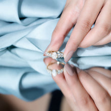 Load image into Gallery viewer, Perfect Pear Engagement Ring with Moissanite