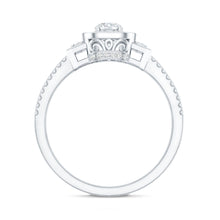 Load image into Gallery viewer, Certified Moissanite Vintage Inspired Engagement Ring