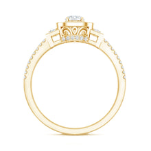 Load image into Gallery viewer, Certified Moissanite Vintage Inspired Engagement Ring