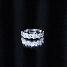 Load image into Gallery viewer, Certified Moissanite Cluster Eternity Band