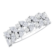 Load image into Gallery viewer, Certified Moissanite Cluster Eternity Band
